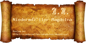 Niedermüller Magdolna névjegykártya